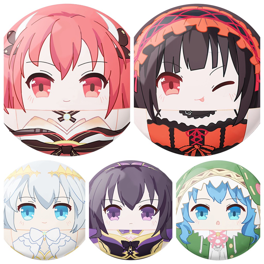 Combo 5 huy hiệu cài áo IN HÌNH Date a live ver mập ú game chibi dễ thương