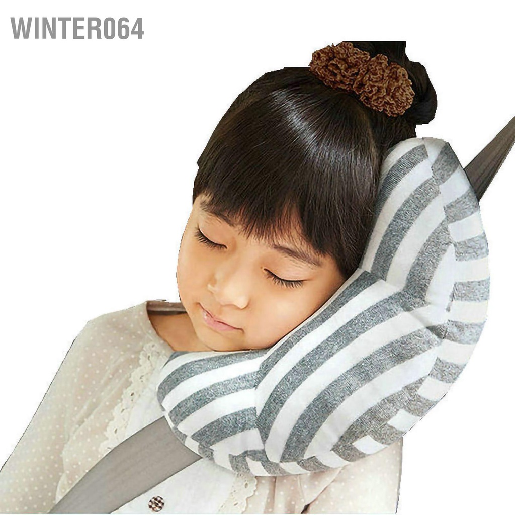 Winter064 Đai an toàn Gối Đệm tựa Đầu Cổ Vai Hỗ trợ Mềm mại cho Trẻ em Đi du lịch mới biết đi