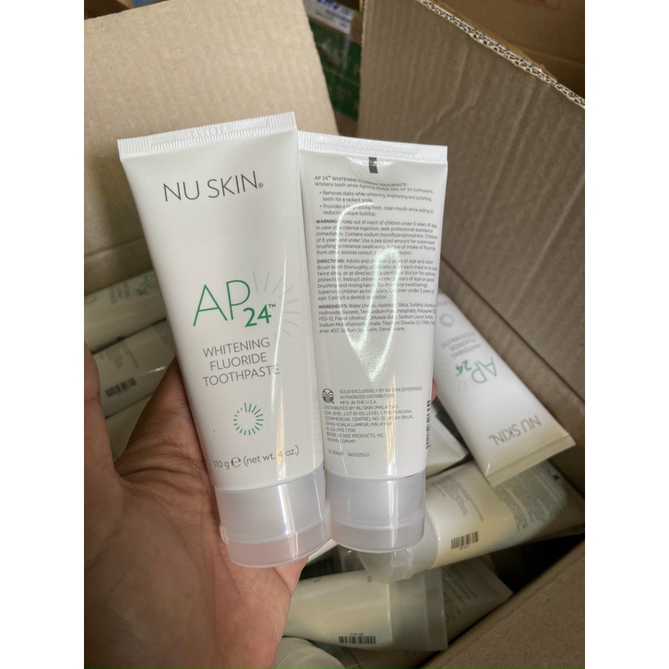 Kem đánh răng trắng răng và ngừa sâu răng Nuskin AP24 Whitening Flouride Toothpaste, tuýp 110g - Mỹ (HSD: 2/2024)