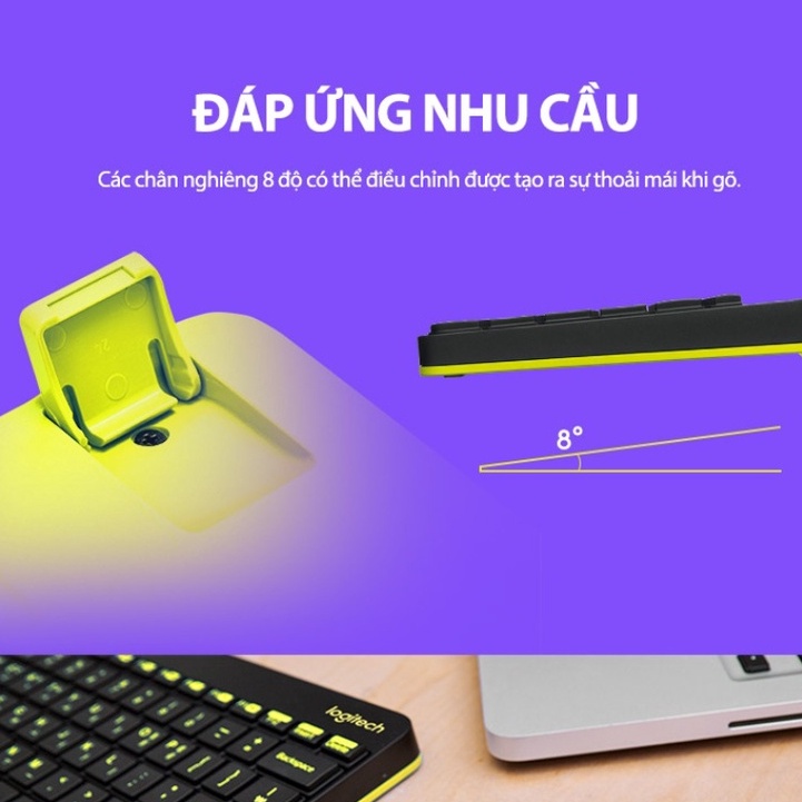 Bàn phím chuột máy tính không dây Logitech MK240 tặng lót chuột cao cấp - HAPOS