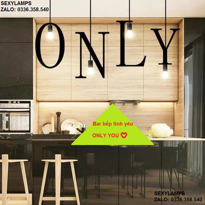 Đèn Thả Chữ Cái. Tặng Bóng Led Thủy Tinh