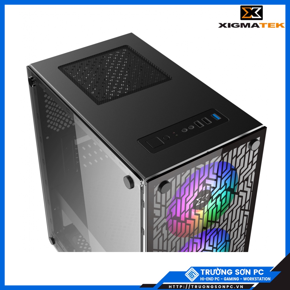 Vỏ Case XIGMATEK NYX 3F (EN43057) - M-ATX, 2 SIDE TEMPERED GLASS, KÈM 03 FAN XIGMATEK X20F