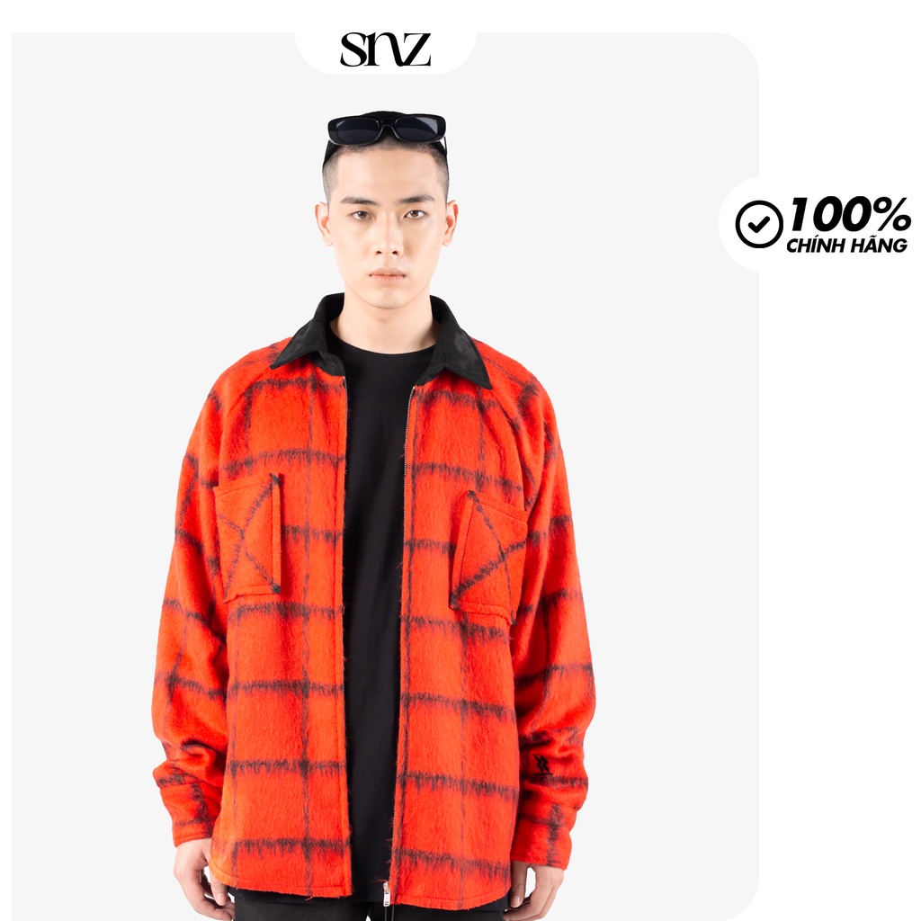 Áo Sơ Mi Nam Dạ Đỏ Phong Cách Snazzy Flannel