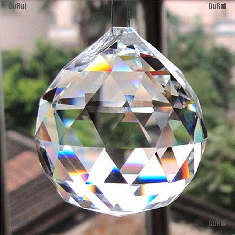 20mm Clear Crystal Lighting Ball Prisms Hanging Pendant Wedding Curtain Decor
