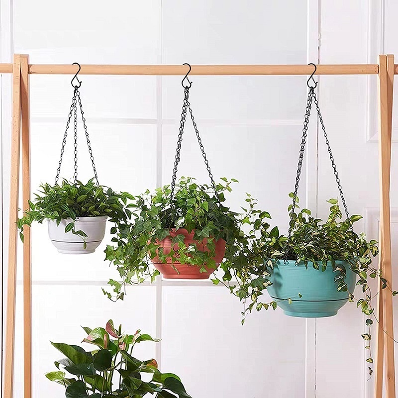 Móc Treo Quần Áo Hình Chữ S Bằng Kim Loại Chống Gió An Toàn Cho Nhà Bếp Phòng Tắm