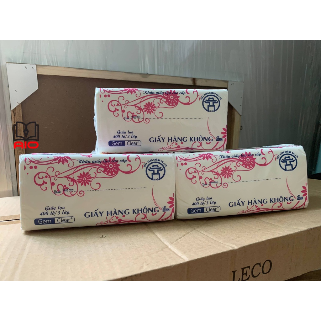 Giấy lụa hàng không (Giấy rút) 300 tờ / 3 lớp