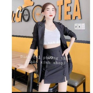 Set vest 3 món chân váy (còn đỏ)