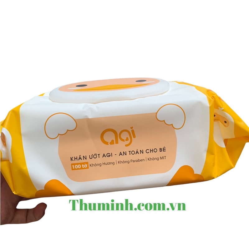 Khăn Ướt Agi 100 Tờ Không Mùi An Toàn Cho Bé