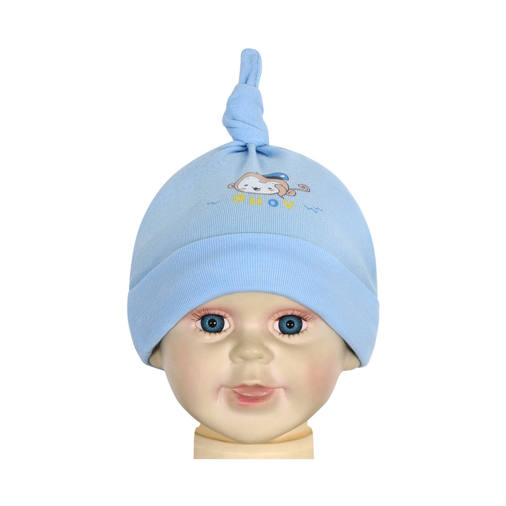 Nón sơ sinh bo 1 gút 1335- HELLO BB