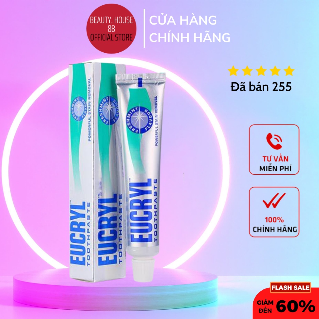 Kem Đánh Răng Làm Trắng Eucryl 50ml Toophpaste