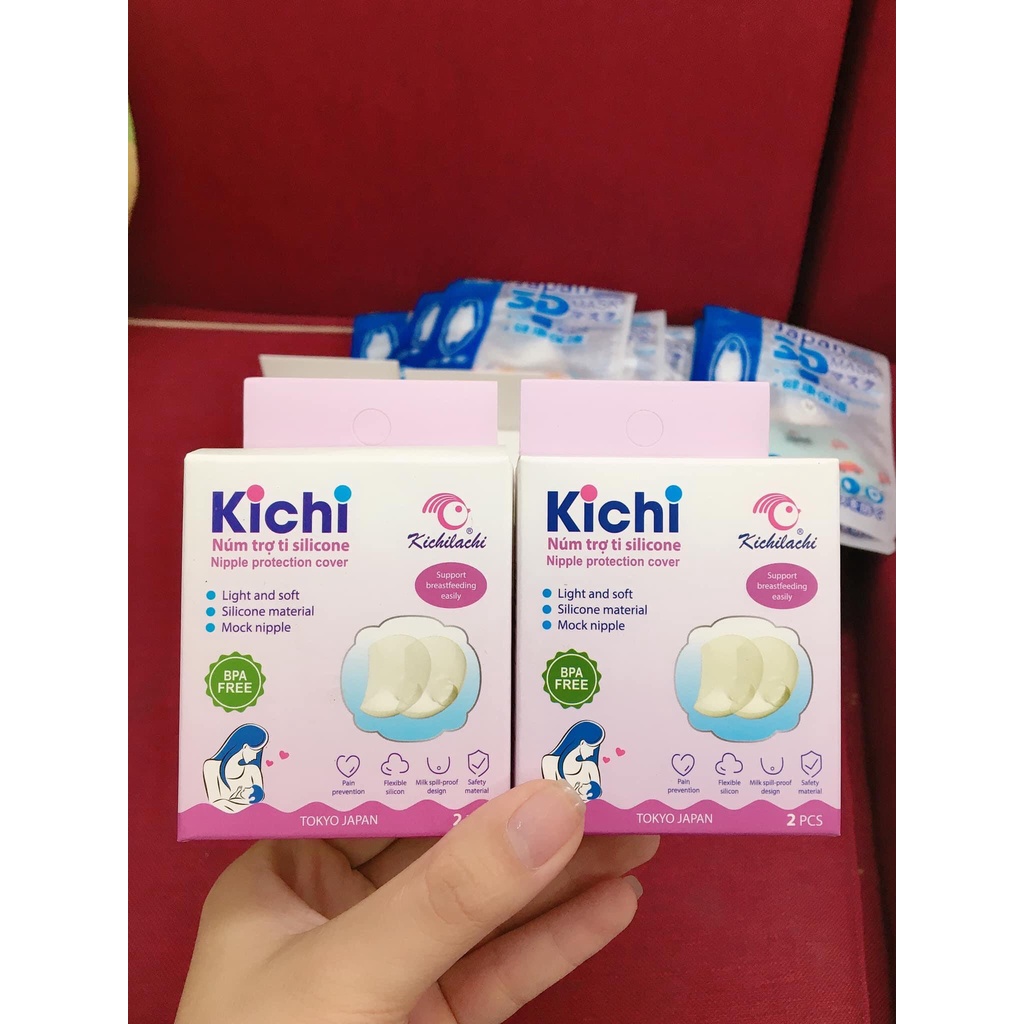 Núm Trợ Ti Kichi Cao Cấp siêu mềm dụng cụ đắc lực hỗ trợ cho các mẹ đang khó tập cho bé ti trực tiếp.  - 𝐁𝐎𝐎 𝐁𝐀𝐁𝐘