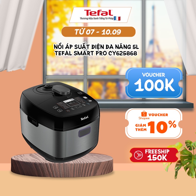Nồi áp suất điện đa năng 5L Tefal Smart Pro CY625868 - BH 2 năm