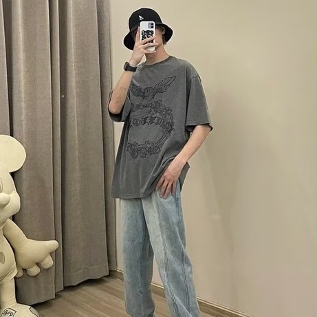 Quần Jean Dài Ống Rộng Phối Khóa Kéo Thời Trang Mùa Hè Cho Nam