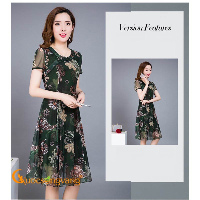 Váy đầm dài váy đầm suông cổ tròn big size GLV121 Cuocsongvang