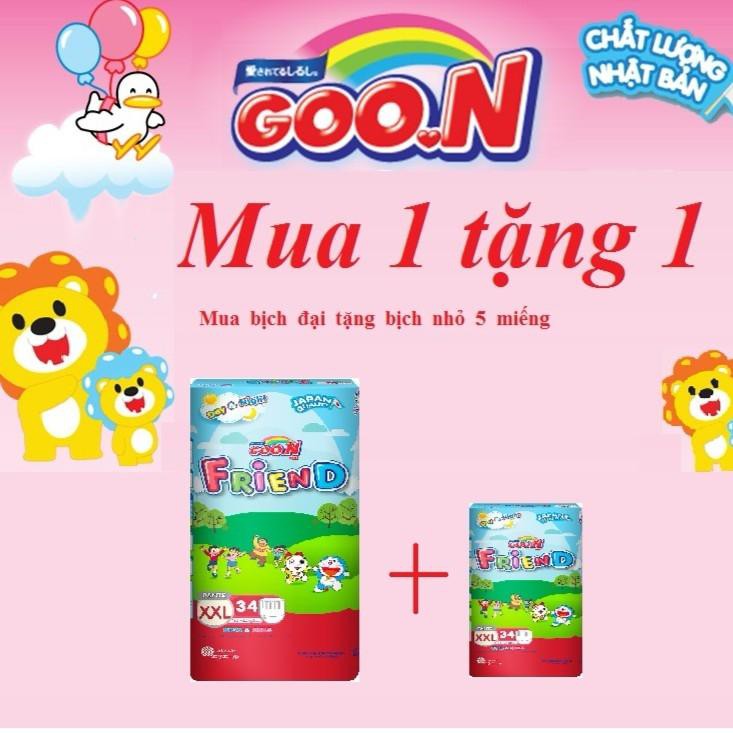 Tã quần GOON FRIEND M58/L48/XL42/XXL34 tặng bịch nhỏ 5 miếng