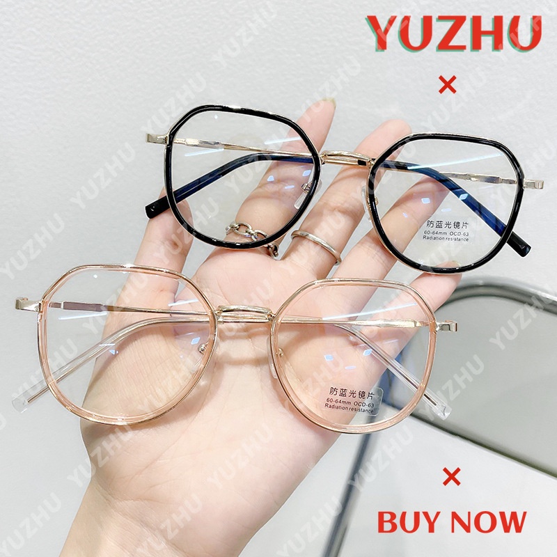 Mắt kính gọng tròn chống tia UV bằng kim loại phong cách retro cho nam và nữ