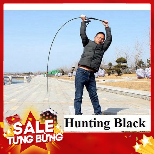 Cần câu cá ❤️FREE SHIP❤️ Cần Câu lure 2 ngọn máy đứng và máy ngang Hunting Black ,đảm bảo rẻ nhất