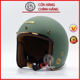 Mũ bảo hiểm 3/4 đầu omega Ruby - dòng sp cao cấp