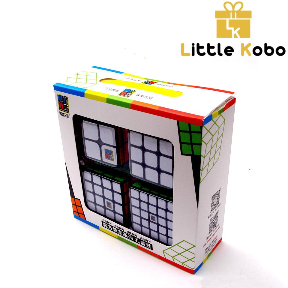 Combo Hộp 4 Rubik 2x2 3x3 4x4 5x5 MoFang Siêu Xịn