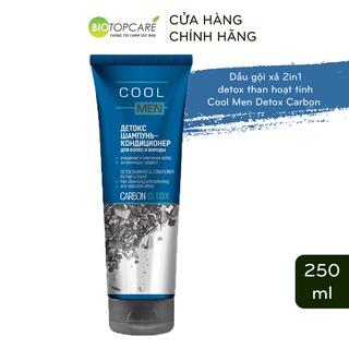 Gội xả 2in1 detox than tre hoạt tính Cool Men Detox Carbon 250ml - BioTopcare Official