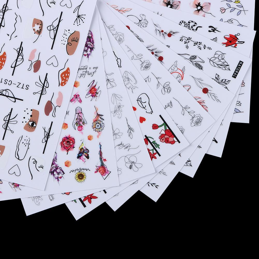 XIANTIN Sticker Dán Móng Hoạ Tiết Hình Học