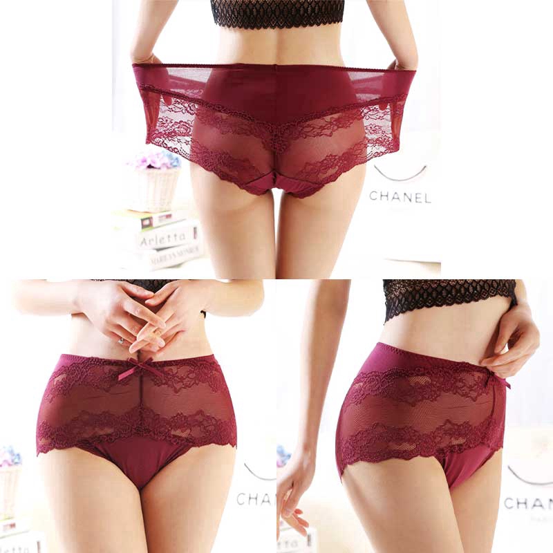120-200 kg Mid-waist lace panties women cotton underwear large size briefs embroidery floral cozy soft breathable XL-XXXL | BigBuy360 - bigbuy360.vn