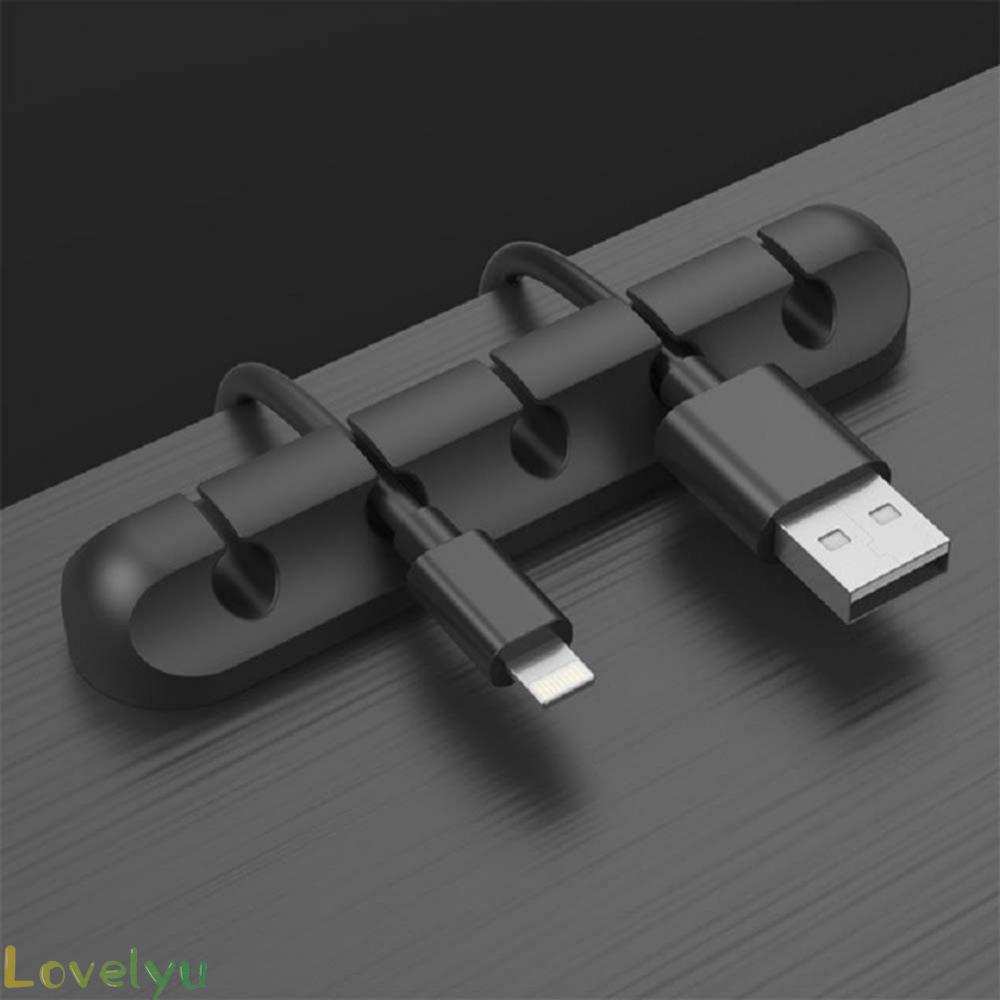 【Ready Stock】Silicone Desktop Cable Organizer Cable Fixer Cable Winder Management Of Clip@New