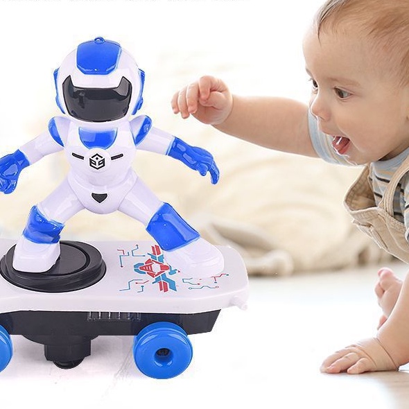 [Xả kho thu hồi vốn]ĐỒ CHƠI ROBOT LƯỚT VÁN ÂM THANH ĐÈN