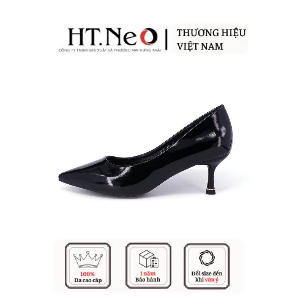 Giày cao gót mũi nhọn HT.NEO Thiết kế da bóng, đế cao 5cm, đường nét tinh tế CS152
