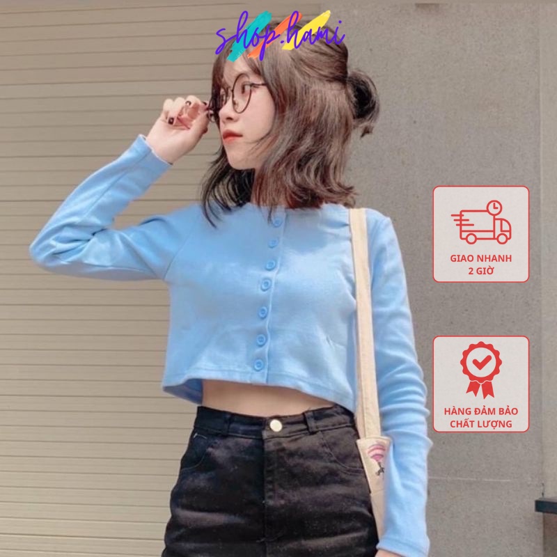 Áo Croptop YAN Tay Dài Nữ Ulzzang SHOP HAMI CRT02