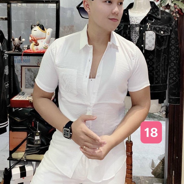 Áo sơ mi nam chất liệu đũi cotton đẹp kiểu dáng hàn quốc mới HAVADO6 nhiều mẫu mới
