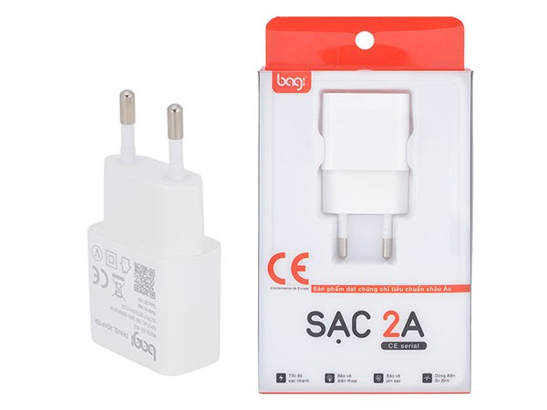 Củ sạc 5V-2A Bagi (có chứng chỉ CE châu âu) CE-M52