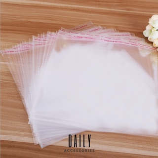 Set 10 túi opp dán miệng - túi bóng kính dán miệng đựng trang sức size 7x10 cm