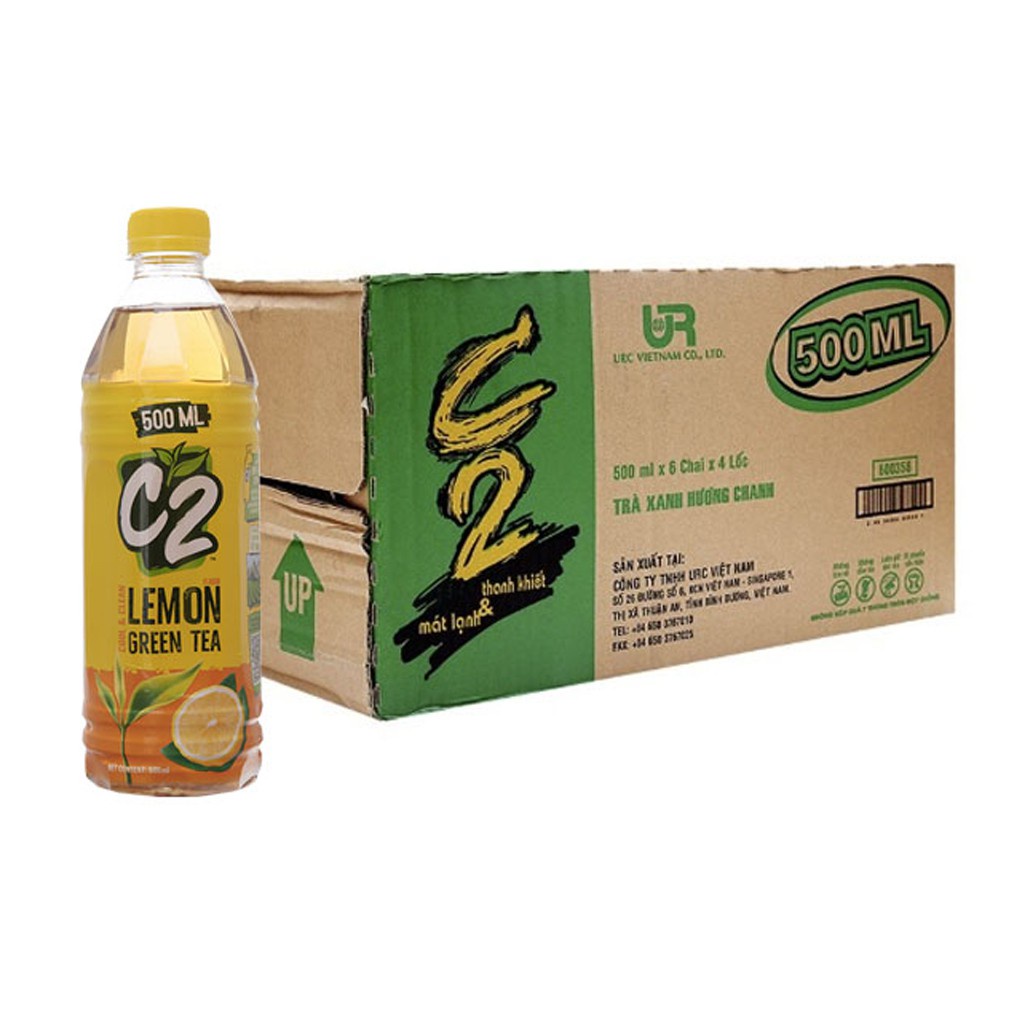 C2 Chanh Trà Xanh chai lớn 500ml