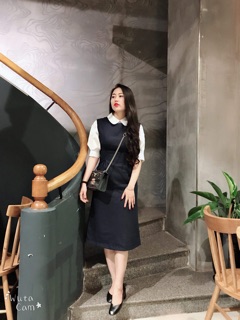 Váy gile dáng chữ A dài
