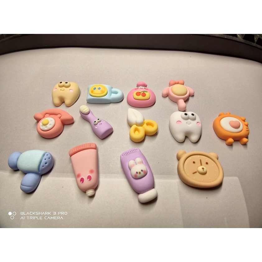 Charm răng, bàn chải, sấy tóc, đồ dùng cá nhân cho các bạn trang trí vỏ ốp điện thoại, kẹp tóc, DIY