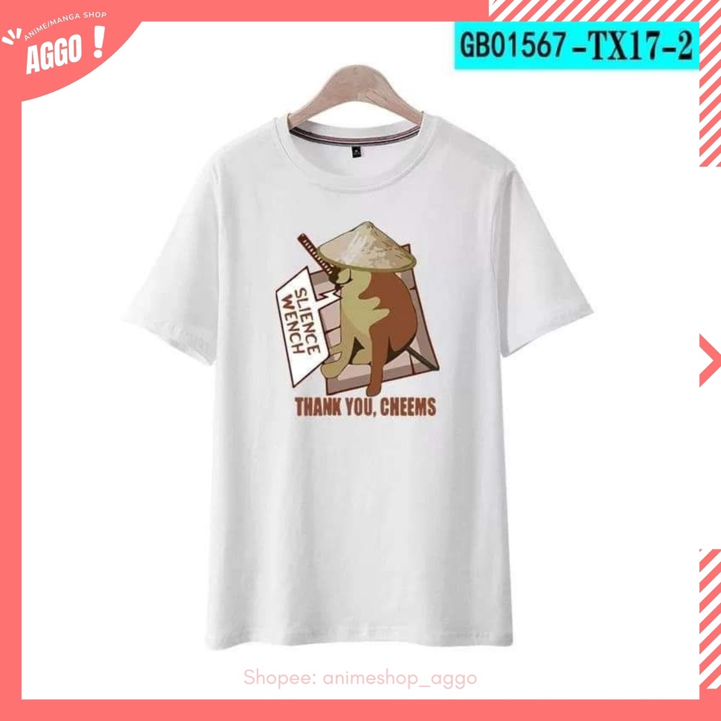 Áo Phông Tay Lửng Cheems Trắng Đen Đủ Size, Áo Meme Đẹp