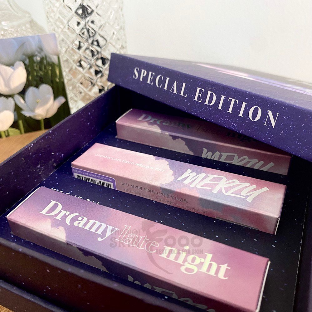 Set 3 Son Kem Lì Mịn Mượt, Lâu Trôi Merzy Dreamy Late Night Mellow Tint Set | BigBuy360 - bigbuy360.vn