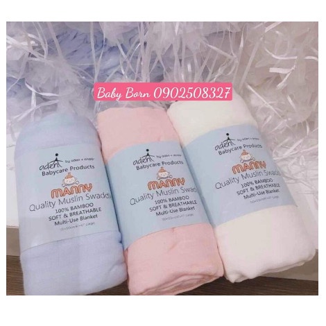 Tổng hợp các loại khăn aden sợi tre tắm, quấn, đắp, choàng cho bé sơ sinh
