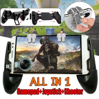 3 in 1 Mobile Gaming Gamepad Joystick +Controller Trigger + Fire Button for PUBG