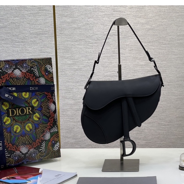 Túi xách nữ Dior Saddle Yên ngựa màu đen mờ cổ điển da thật siêu phẩm 183LX-5900317