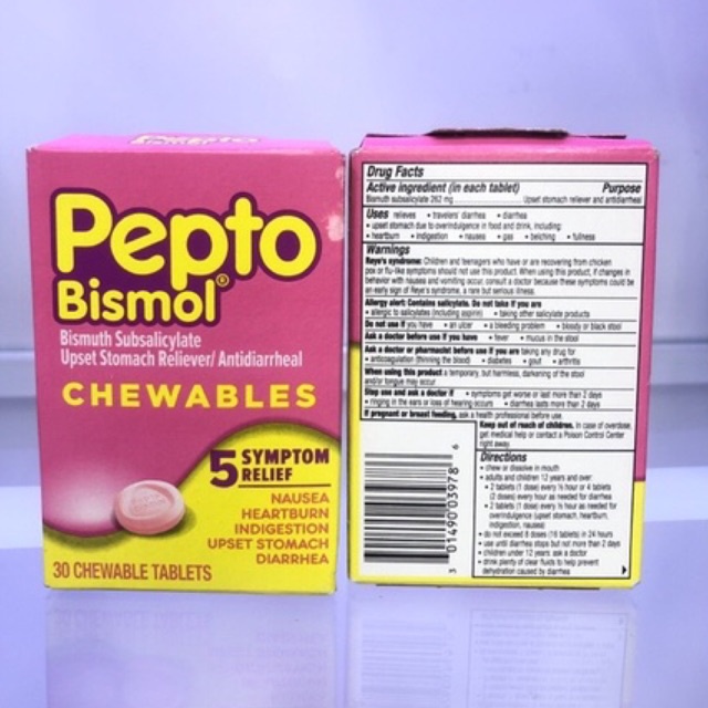 Viên Nhai Hỗ Trợ Tiêu Hoá Pepto Bismol