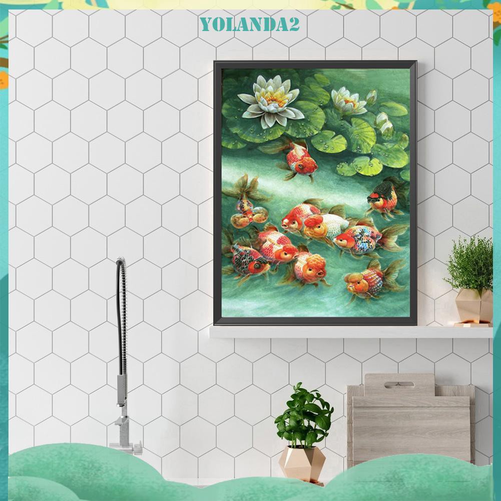 Bộ tranh thêu chữ thập hình cá vàng 11ct DIY