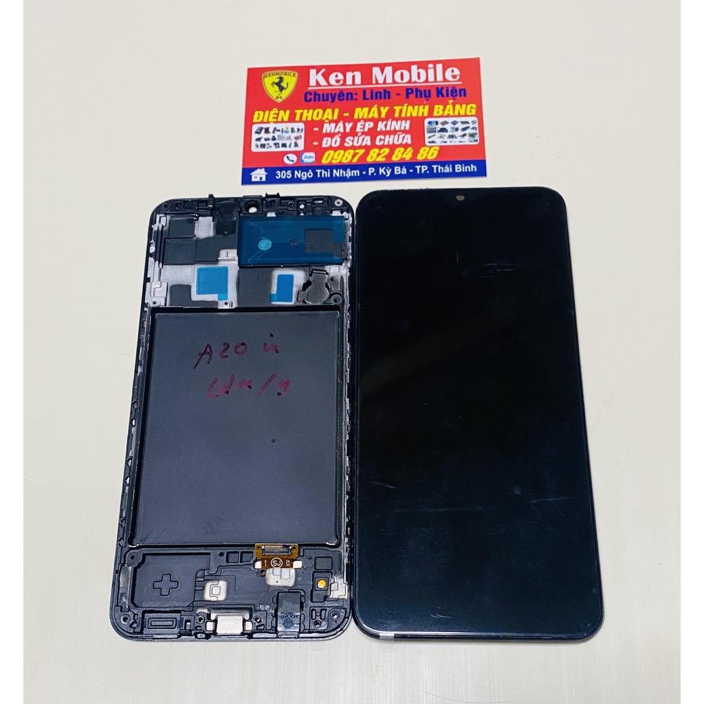 Màn Hình Nguyên Bộ Samsung A20 / A205F, Loại INCELL (tặng keo dán + cường lực)