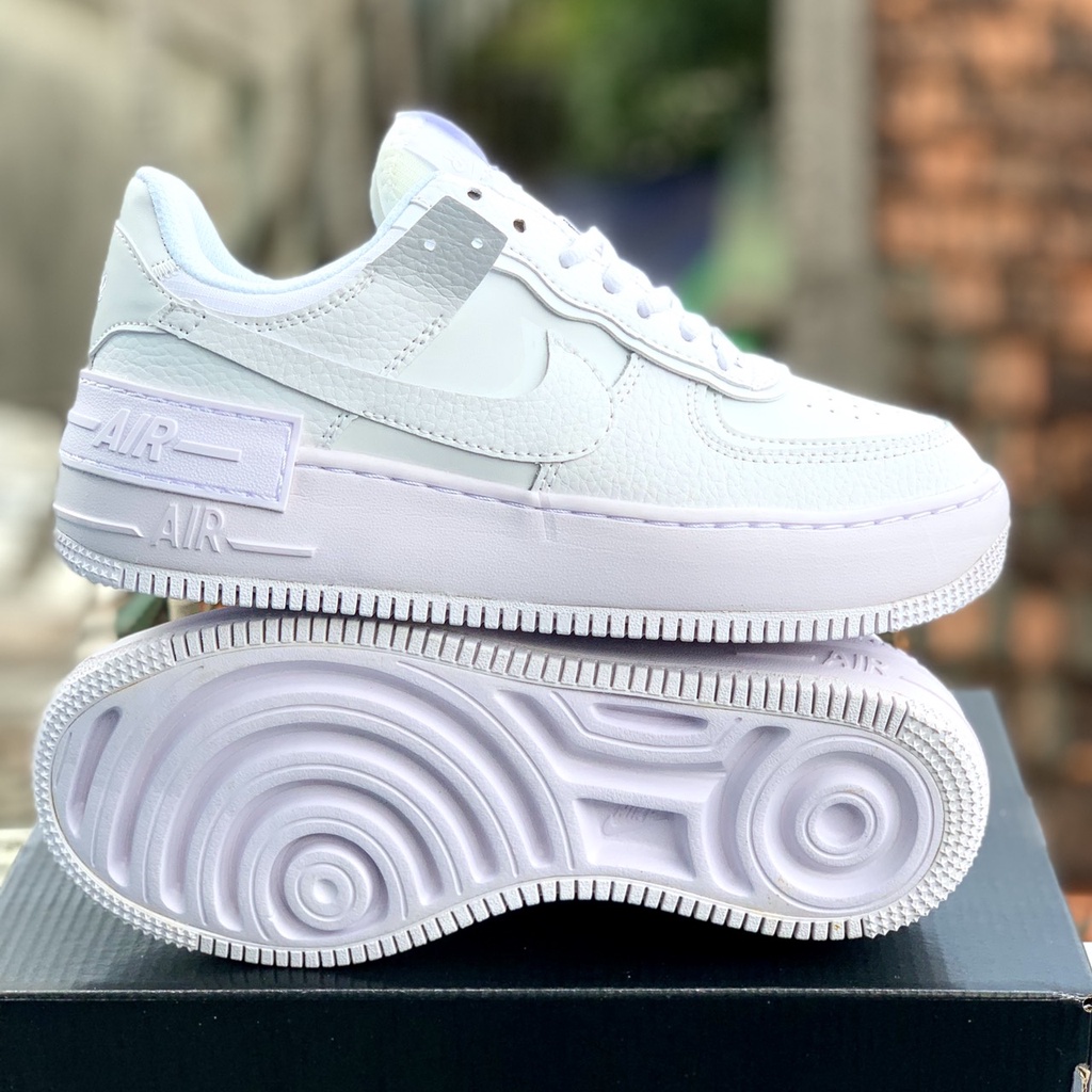 Giày thể thao Sneaker nam nữ AF1 SHADOW Trắng full (Free ship)(Hàng 1-1 Trung)(Tặng box bảo vệ)