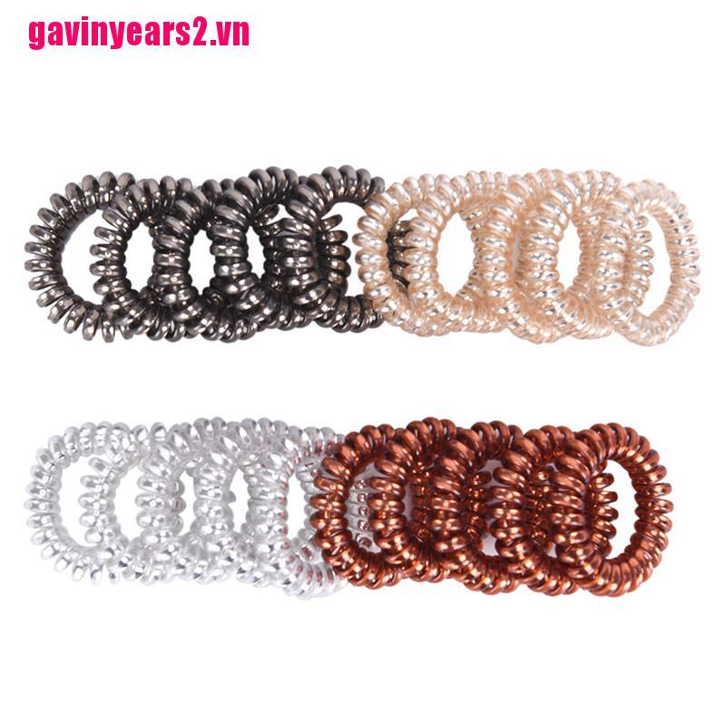 Set 1/ 5 dây buộc tóc kiểu lò xo co giãn tốt tiện lợi