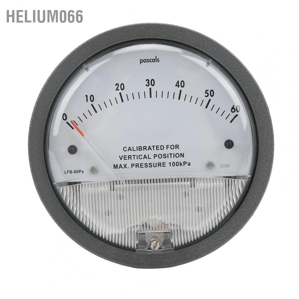 Đồng hồ đo chênh lệch áp suất Đồng hồ đo áp suất chênh lệch thông minh với con trỏ và thang Helium066