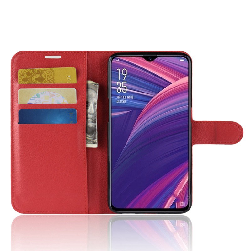 Bao da điện thoại có đế đỡ gấp và ngăn để thẻ cho Oppo R17 Pro / R17 | BigBuy360 - bigbuy360.vn