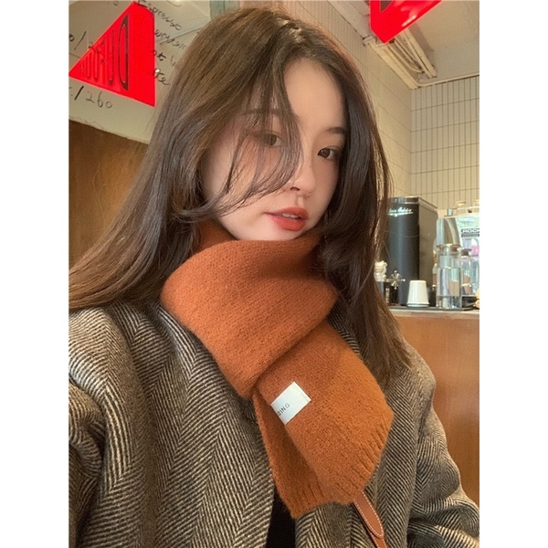 Khăn len quàng cổ K26 ấm áp mùa đông, khăn đôi cho bạn trai bạn gái kiểu dáng unisex