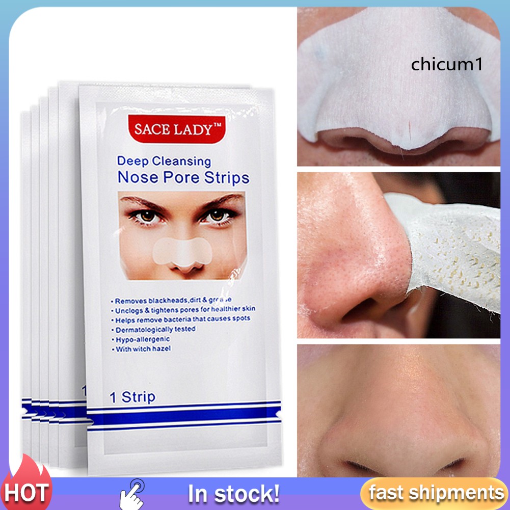 [Hàng mới về] 1 / 5 / 10 Mặt nạ lột mụn đầu đen Sace Lady làm sạch sâu vùng mũi hiệu quả